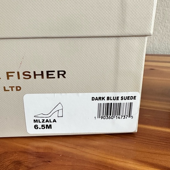 Marc Fisher Zala navy suede block heel pump - Picture 8 of 8